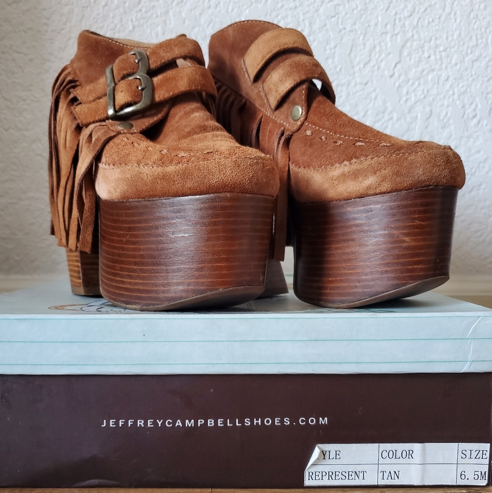 Jeffrey Campbell boho fringe platforms